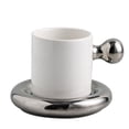 thumbnail image 1 of Taza de café de cerámica, creativa y encantadora taza con mango redondo y platillo, adecuada para la oficina y el hogar, apta para lavavajillas y microondas, 8,5 onzas/250 ml de leche de té con leche., 1 of 5