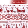 thumbnail image 2 of Haperlare 52"W x 15"L Christmas Tree Deer Cafe Valance Curtain Boho Style Blackout Valance Curtains Home Decorations Kitchen Valance Curtain, White, 2 of 6