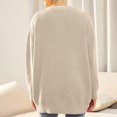 thumbnail image 5 of Women's Cardigan Sweater Oversized Button Lightweight V Neck Loose Outwear Open Front Knit Cardigan, 5 of 7