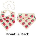 thumbnail image 4 of 2Pcs Crochet Bandana Head Kerchief Knitted Hair Scarves Crochet Hair Kerchief Tie Bcak Headwrap Floral, 4 of 5