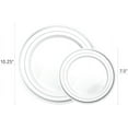 thumbnail image 5 of 125-Piece White and Silver Fancy Plastic Plates Disposable with Silverware, Elegant Dinnerware for Weddings, Holiday Party China, Set of 25 Dinner + Salad Plates, 25 Spoons, 25 Forks, 25 Knives, 5 of 7
