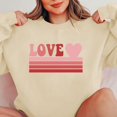 thumbnail image 5 of Goodeals Love Fleece Sweatshirt Women Cute Valentines Day Graphic Shirts 2025 Love Heart Print Long Sleeve Sweaters Crewneck Pullover Top Oversized Clothes(Khaki,XL)Clearance Sale, 5 of 8