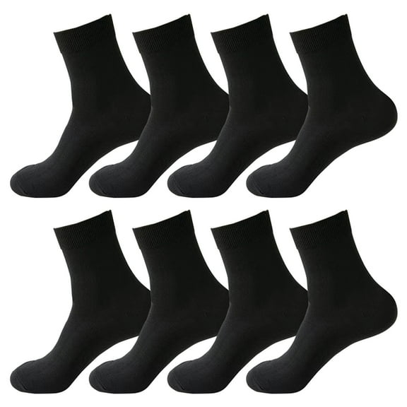 HJQEQVD 4 Pairs Diabetes Socks for Women Socks Womens Unisex Crew Socks Thin Loose Fit Soft Wide Stretchy Seamless Toe Socks Non Binding Socks for Men,Black One Size