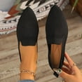 thumbnail image 6 of Sngxgn Women Comfort Pointed Toe Ballets Flats, Slip On Classical Walking Shoes for Wedding/Dating(Black,7), 6 of 7
