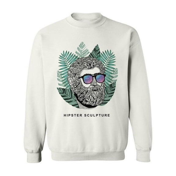Hipster Sculpture With Glasses Sweatshirt Men -Image by Shutterstock, Male Large
