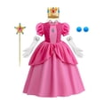thumbnail image 2 of Vestido De Princesa Para Niña Con Conjunto De Accesorios, Decoración De Bordado De Encaje Con Mangas Abullonadas, Fiesta De Halloween, Fiesta De Graduación, Cumpleaños, Disfraz De Rendimiento, Ropa Pa, 2 of 4