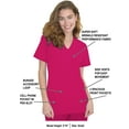 thumbnail image 3 of Green Town Scrubs for Women - 4 Pocket V-Neck Scrub Top, Stretch Fabric, Easy Care Uniforms, 3 of 7