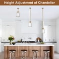 thumbnail image 2 of 7.87" Gold Crystal Pendant Light Fixture,Modern Kitchen Pendant Light Over Island,Indoor Crystal Mini Hanging Lighting for Kitchen Dining Room, 2 of 8
