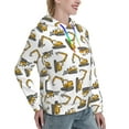 thumbnail image 6 of Daiia Funny Excavator Pattern Women's Fashion Hoodies & Sweatshirts with Kangaroo Pocket Hooded Sweatshirt with Eye-catching Drawstrings-Medium, 6 of 7