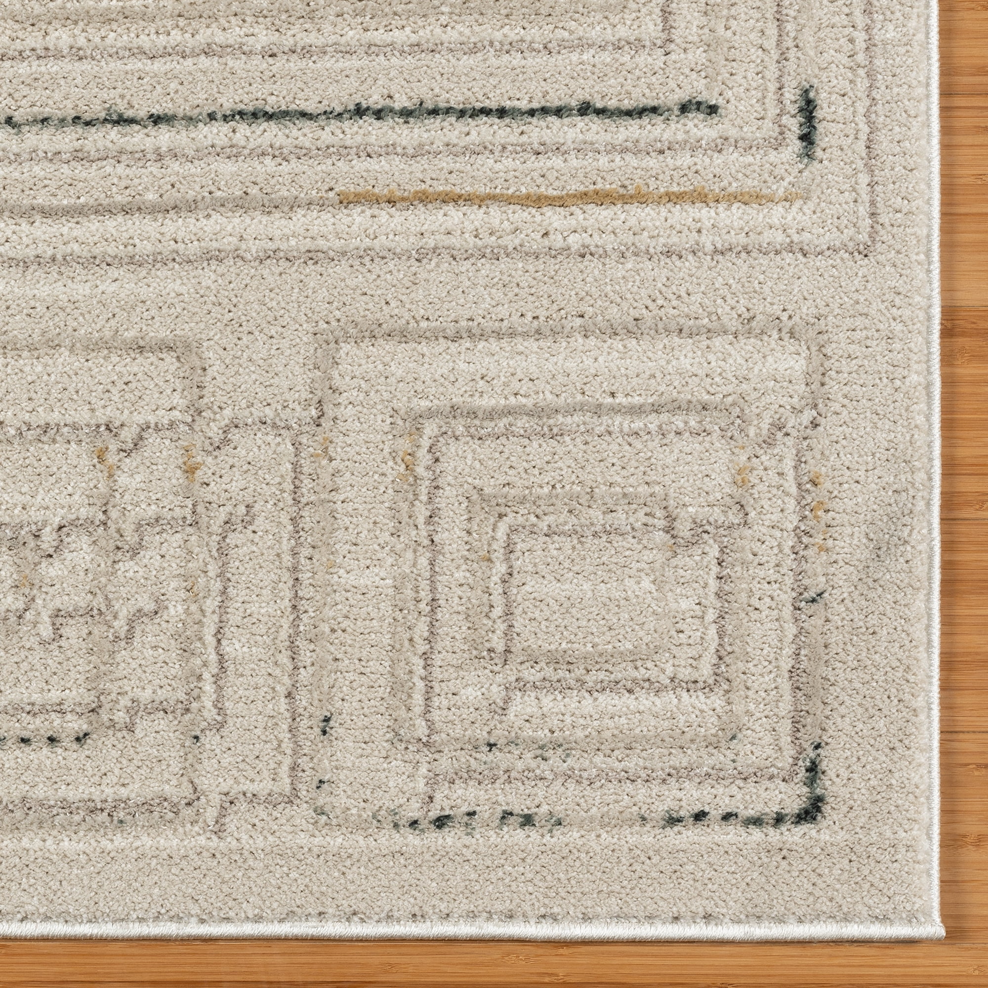 Gertmenian Trevi Vania Modern/Contemporary Geometric Cream Indoor Area Rug, 2x8 Runner