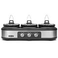 thumbnail image 1 of BELLA Mijoteuse Triple et Serveur de Buffet, 3 X 1,5 QT Manuel en Acier Inoxydable, 1 of 5
