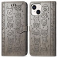 thumbnail image 1 of Funda Cartera FOXDOCK para iPhone 14 Plus , Flip PU con Relieve de Gatos y Perros, Tarjetero y Soporte, 1 of 6