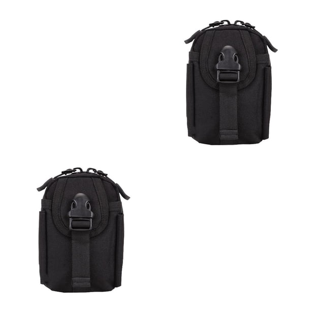 Eigraketly Bolsa de accesorios Bolsa impermeable para deportes al aire libre Camuflaje Paquete de cintura para teléfono Kit Ciclismo Senderismo Accesorios Negro 2piezas Eigraketly CBP390696