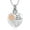 Type-A-Rose Gold, variant on Heart Urn Necklace for Ashes Sunflower with Hummingbird Cremation Jewelry for Ashes Women Men Flower Memorial Ashes Pendant Keepsake Jewelry for Ashes