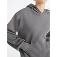 thumbnail image 4 of Scoop Women’s Mineral Washed Oversized Cropped Hoodie, Sizes XS-XXL, 4 of 5