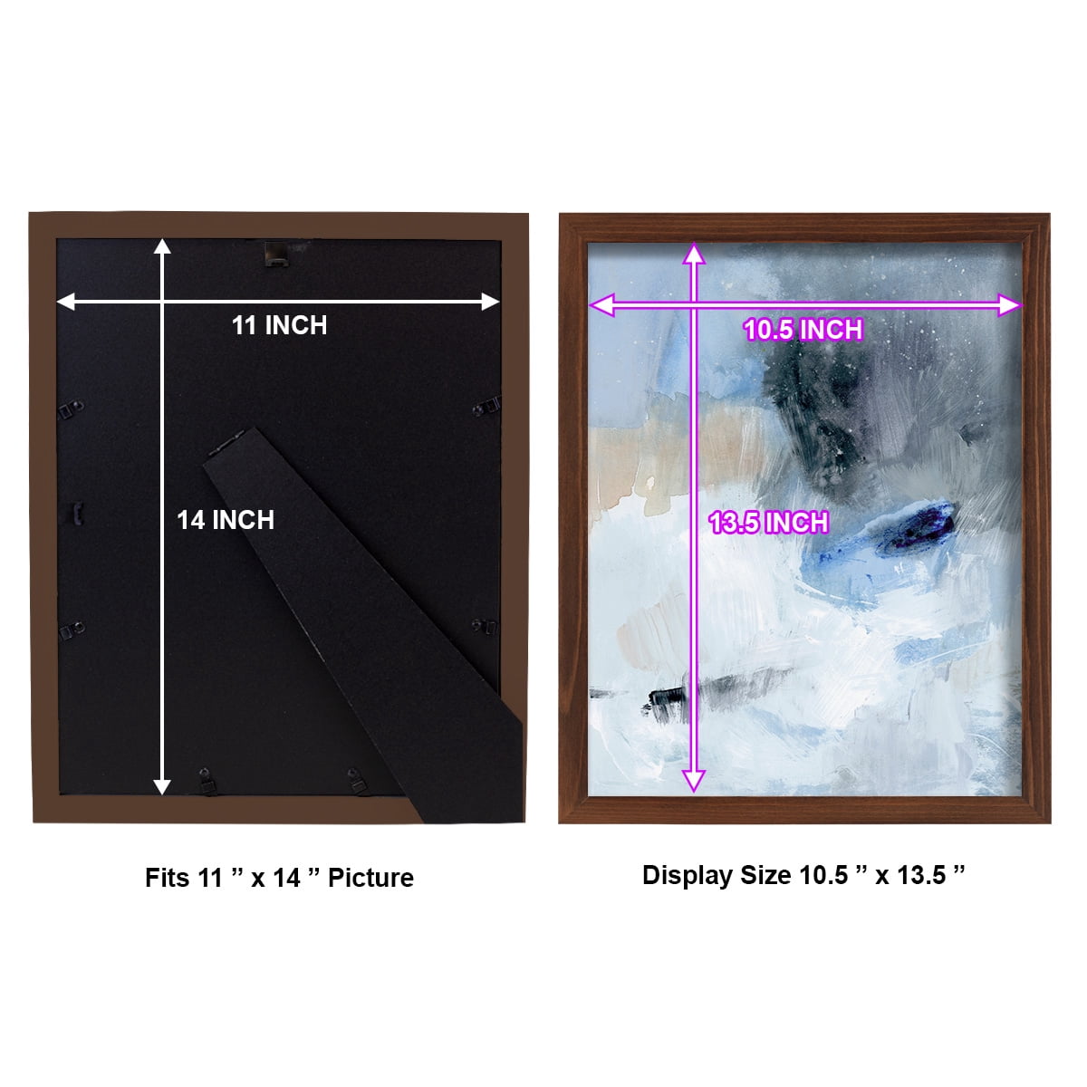 Welle II - Framed Print w/glass - Chestnut