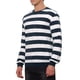 thumbnail image 4 of SUDADERA DE HOMBRE INSPIRE CHIC A RAYAS, AJUSTE REGULAR, CUELLO REDONDO, MANGAS LARGAS, SUDADERAS IMPRESAS XL AZUL MARINO Y BLANCO, 4 of 7