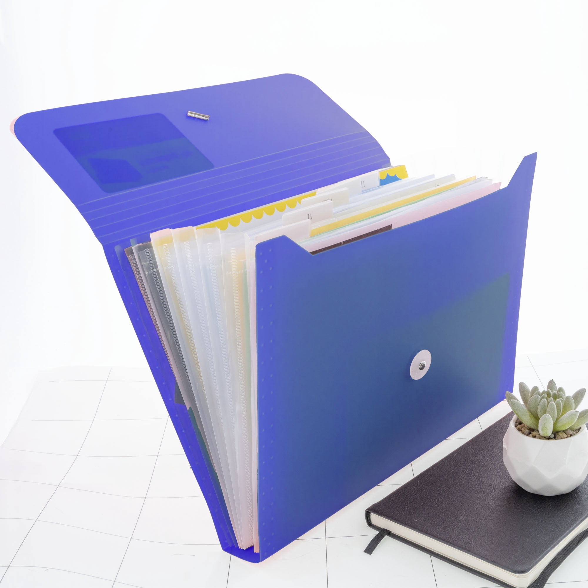 BAZIC Expanding File Folder 13 Pockets w/ A-Z Tab Monthly, Document Envelopes 6-Pack