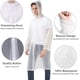 thumbnail image 2 of Ponchos de lluvia reutilizables para adultos, 2 piezas impermeables de emergencia para mujeres y hombres con capucha y cordón, 2 of 4
