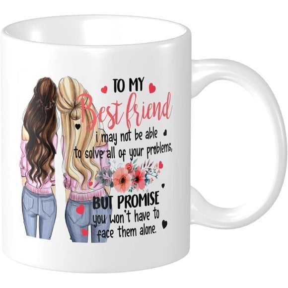 Bestie Coffee Mug, Funny To My Bestie Coffee Tea Cup Best Friends or Birthday Gifts for Soul Sister Mom Aunt Friends Forever BFF Friendship Present for Her Women 11oz Ceramics White