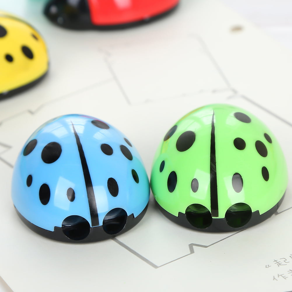 pink888 Cute Ladybird Shape Dual-Hole Pencil Sharpener Useful Students Stationery Supplies Yellow 