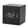 thumbnail image 2 of Wooden Alarm Clock,6x6x6cm Wooden Electronic Digital Digital Clock Alarm Top-Notch Performance, 2 of 3