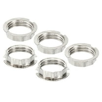 Uxcell G9 Light Socket Ring, 5 Pack Light Holder for 3/4in Diameter Lamp Socket, Silver Tone