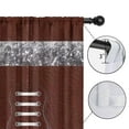 thumbnail image 4 of Blackout Kids Curtains,Brown Silver Football Pattern Childrens Insulated Curtains Set Of 2,Bedroom Essentials,Toddler Room Decor 42"x84", 4 of 5