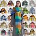 thumbnail image 2 of High-end Warm Thick Scarf for Women Winter Colorful AC Scarf Neck Warmer Shawl, 2 of 10