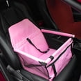 thumbnail image 3 of Deluxe Small Puppy Dog Asiento de coche Booster Seat Travel Carrier Transpirable Rosa Zulema Elevador de asiento de coche, 3 of 7