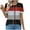 Red., variant on Women's Casual Crew Neck T-Shirts,Color Blocking Crew Neck Tops,Random 2 Tone Print Ruched Pullover Shirt Soft Stretchable Daily Leisure Tops
