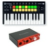 Focusrite CLARETT 2PRE 10-In/4-Out Thunderbolt Interface+Novation Launchkey Mini
