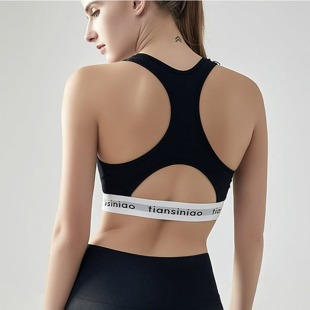 Cutout Push Up Sports Bra for Large Bust Sporty Criss Cross Workout Sports  Bras for Women Gym High Support Running Black : : Clothing, Shoes  & Accessories