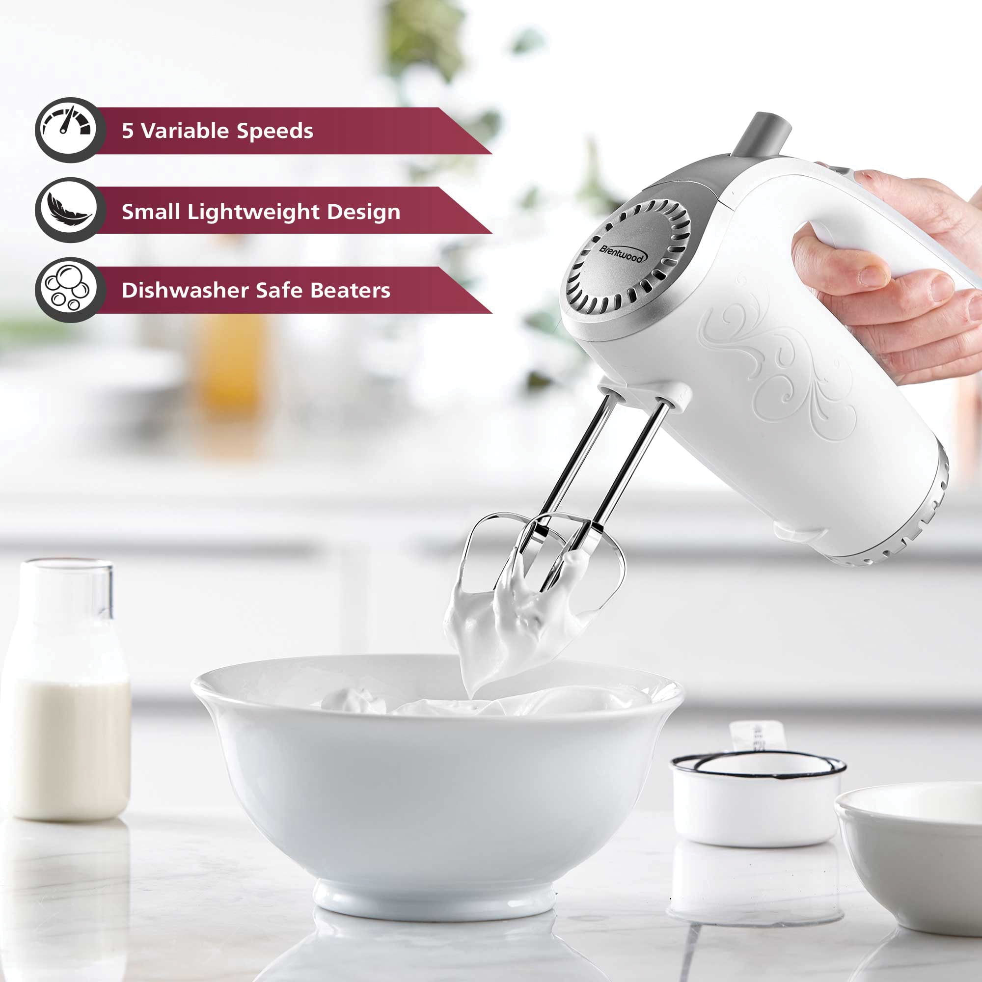 Myves MYVES Electric Hand Mixer - X1, 5 Speed Transmission Hand Mixer -  White - 667 requests