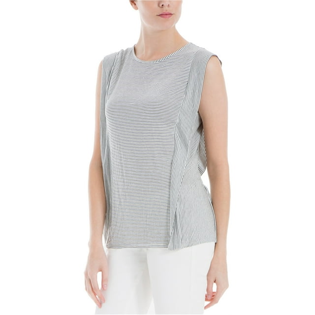 Max Studio London Womens Flutter Knit Blouse, Black, Medium