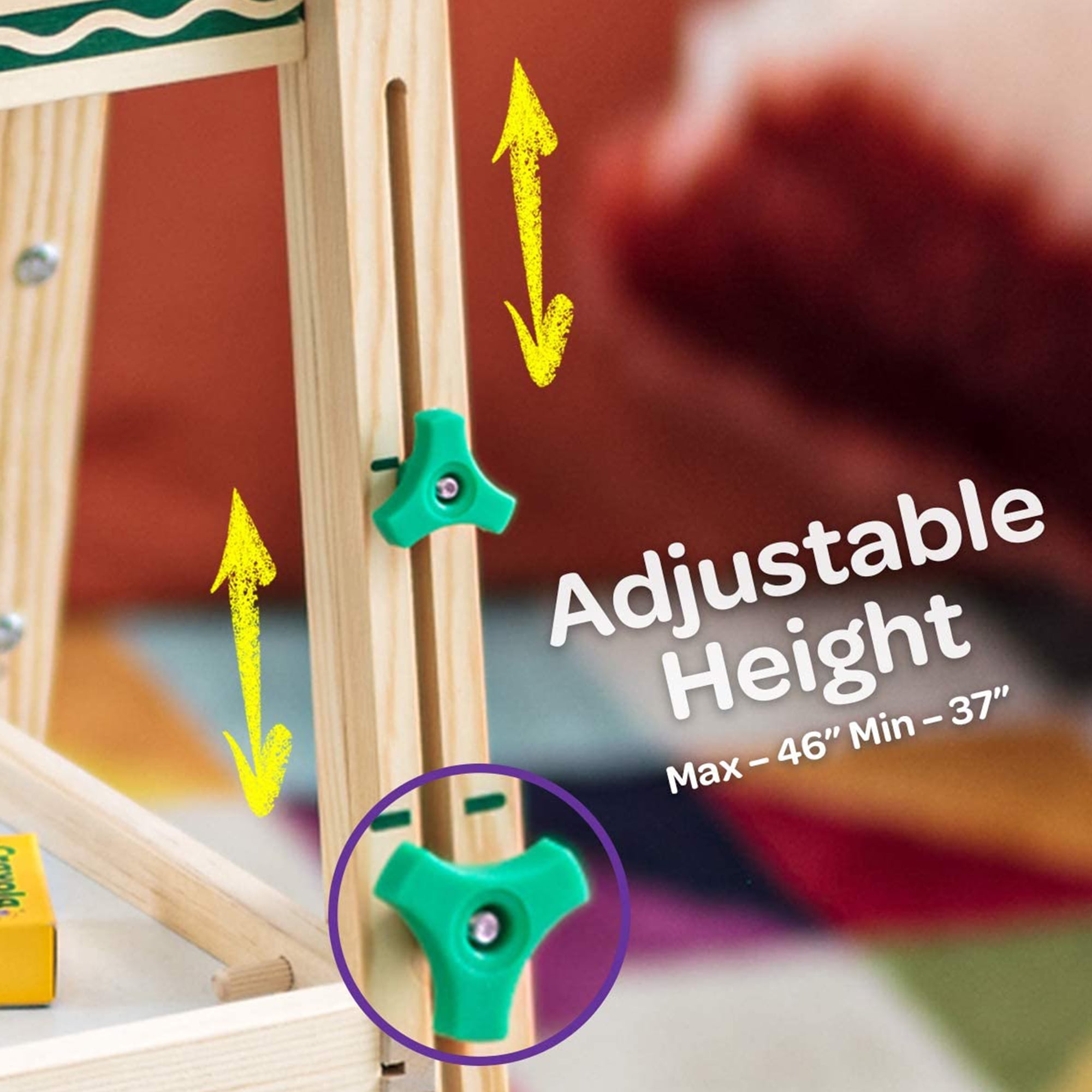 Crayola Kids Mini Wooden Art Easel & Supplies, Toddler Toys, Gift for Kids, Ages 3, 4, 5, 6