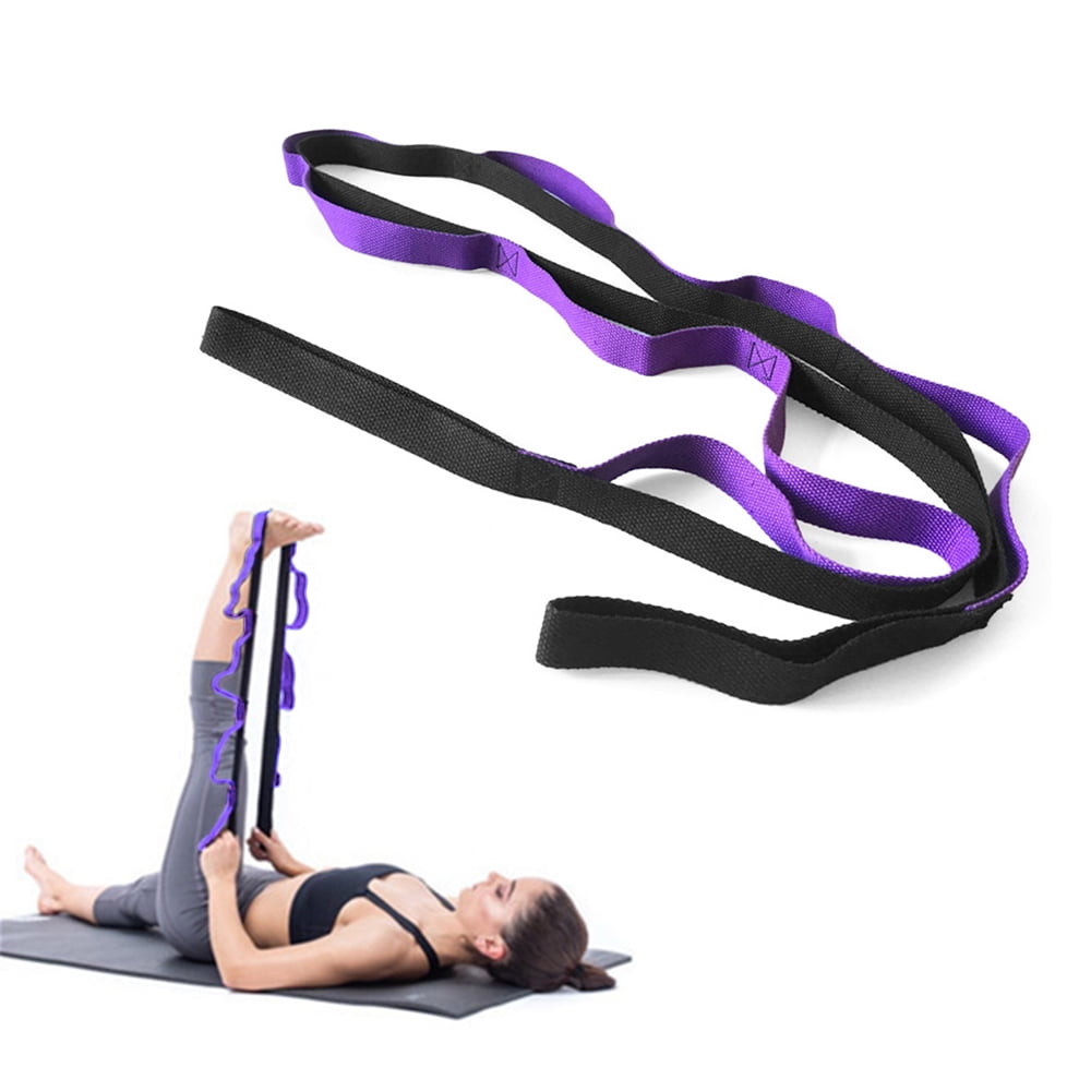 Nonelastic Stretch Bands for Exercise Details about    Yoga Strap Stretch Strap with 12 Loops 