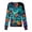 CyanB&03#0706F, variant on S-5XL Halloween Scrub Jacket Women Funny Ghost Pumpkin Cat Nurse Uniform Snap Front Fall Workwear Women with Pocket M