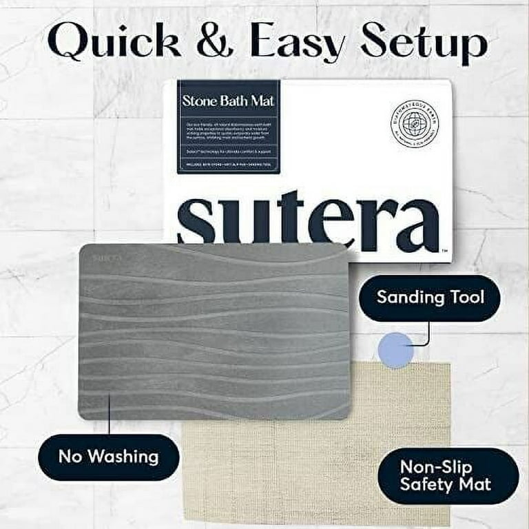 SUTERA Stone Bath Mat, Diatomaceous Earth Shower Mat,, 53 OFF