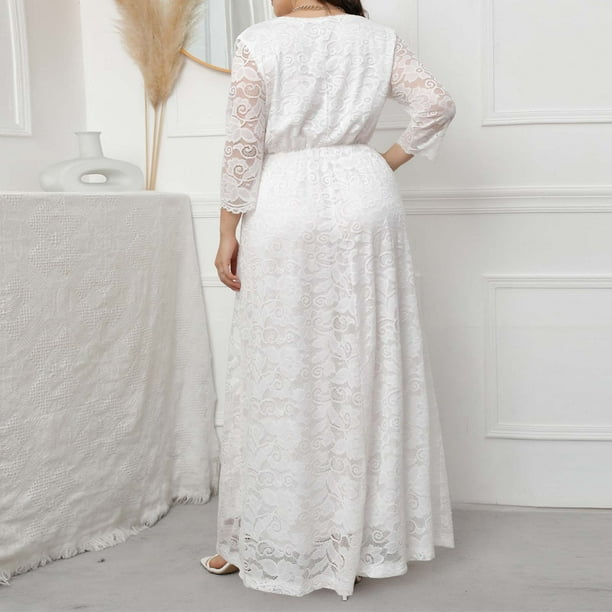 slim fit dress slacks Simple A Line V Neck Floor Length Backless White Long Prom Dresses, Wh –  abcprom main image 1