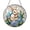 Acrylic 3.5 Inch, variant on Blue Hydrangea Bunny Teacup Stained Glass Style Suncatcher Window Hanging Decor, Cute Bunny Floral Tea Cup Decorative Glass Panel Art for Spring Window Decoration