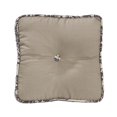 thumbnail image 2 of HiEnd Accents  18-inch X 18-inch Toile Piping Buttoned Boxed Throw Pillow, 2 of 2