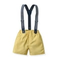 thumbnail image 6 of Fesfesfes Boy Outfits Boys Short Sleeve Printing&Strap Shorts&Vest Three-piece Set,Photography Performance Set 2-3 Years, 6 of 9