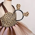 thumbnail image 5 of IBTOM CASTLE Prinecss Jungle Animal Costume for Girls Giraffe Tiger Tutu Birthday Christmas Halloween Dress up Outfits with Headband Tails 3-4 Years Brown Leopard, 5 of 8