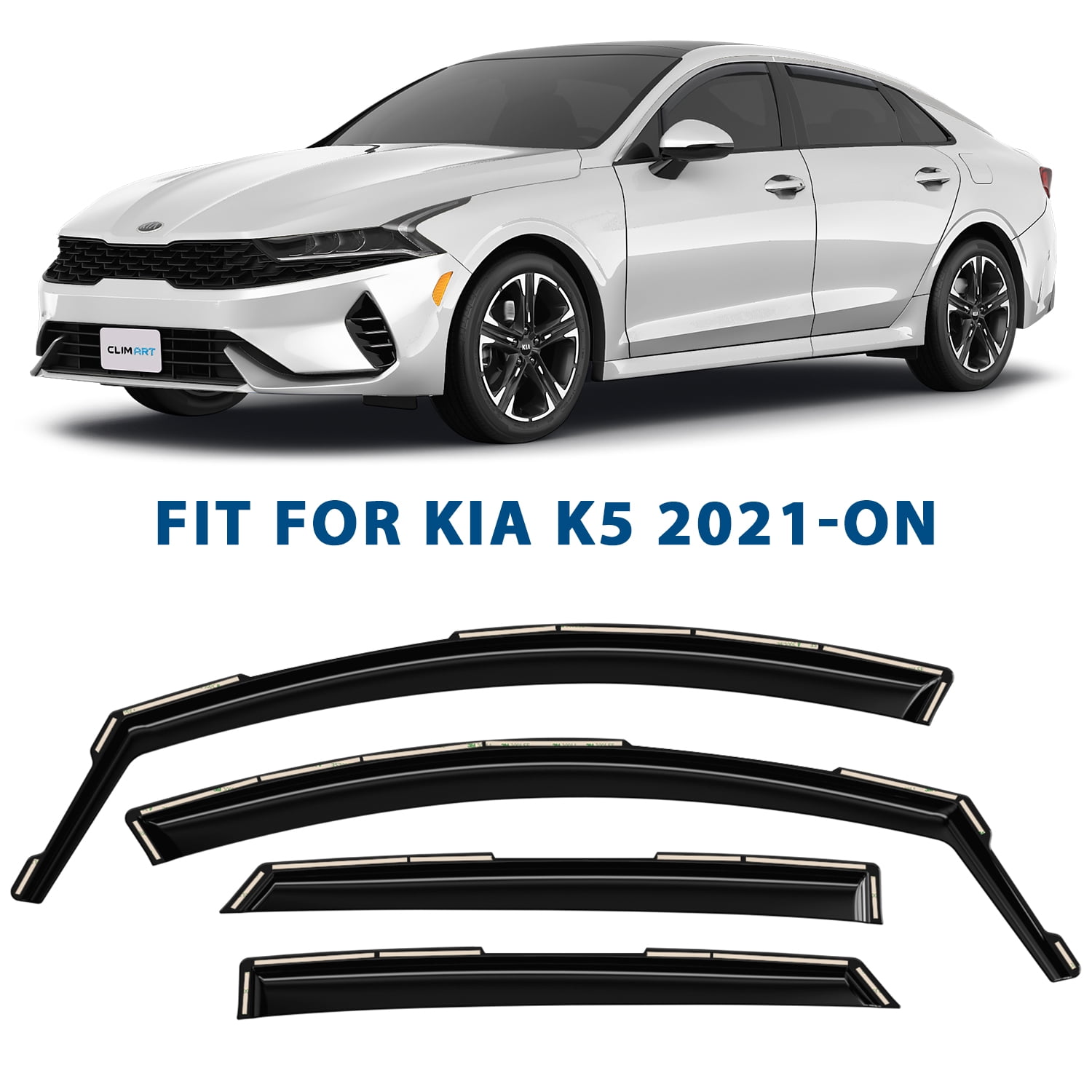CLIM ART inChannel Incredibly Durable Rain Guards for Kia K5/K5 2021
