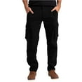 thumbnail image 2 of YouLoveIt Regular Fit Cargo Pants for Men Work Pants Cotton Jogger Sweatpants Mens Casual Cargo Pants Men's Work Cargo Pants for Outdoor Hiking, 2 of 4