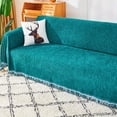 thumbnail image 4 of 1 funda de sofá con borlas, funda de sofá antiarañazos para gatos, protector de muebles universal Four Seasons para dormitorio, oficina, sala de estar, decoración del hogar, 4 of 4