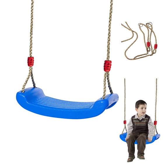 IFOYO Tree Swing Seat, Swing Set Accessories for Kids Outdoor Play Playground Trees, Children Outdoor Plastic Swingset for Little Tykes, Blue