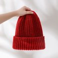 thumbnail image 1 of Cold Hat Big Head Circumference Coarse Wool Hat Women's Spring All-match Warm Loose Face Small Ear Protection Knitted Hat Tide, 1 of 6