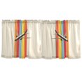 thumbnail image 7 of Yayeee Kitchen Curtains Tier Set of 2 Light Filtering 57"x36" Over Sink Window Panels, Colorful Plane, 7 of 7